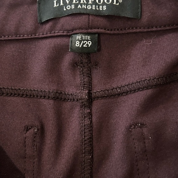 Liverpool Los Angeles Trouser Kelsey Knit Aubergine Purple Size 8/29 Petite - Picture 7 of 9